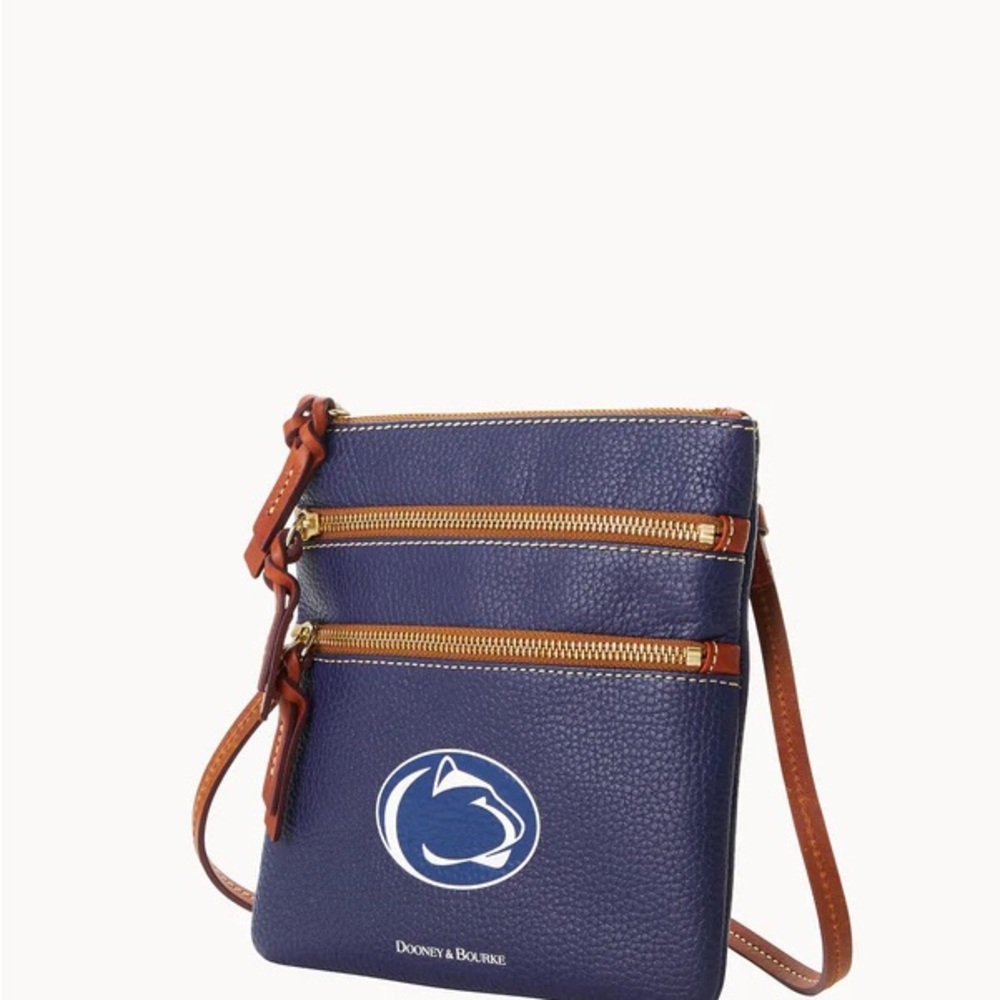 Dooney Bourke 🆕 Penn State, PSU triple zip Crossbody Bag Nittany lions